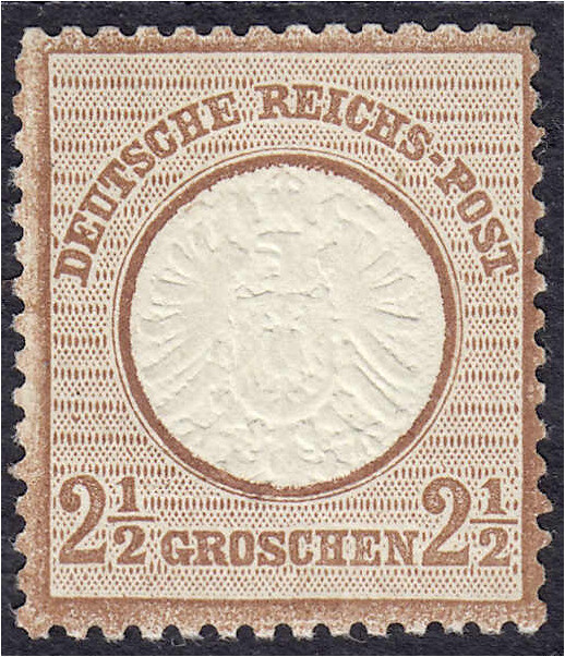Briefmarken
Deutschland
Deutsches Reich
2 1/2 Gr. großer Brustschild 1872, un...