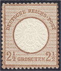 Briefmarken
Deutschland
Deutsches Reich
2 1/2 Gr. großer Brustschild 1872, ungebrauchte Marke mit Originalgummi, farbfrische bzw. ursprüngliche Far...