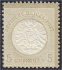 Briefmarken
Deutschland
Deutsches Reich
5 Gr. großer Brustschild 1872, postfrische Luxuserhaltung, unsigniert, farbfrisch, sehr gut geprägt und nor...