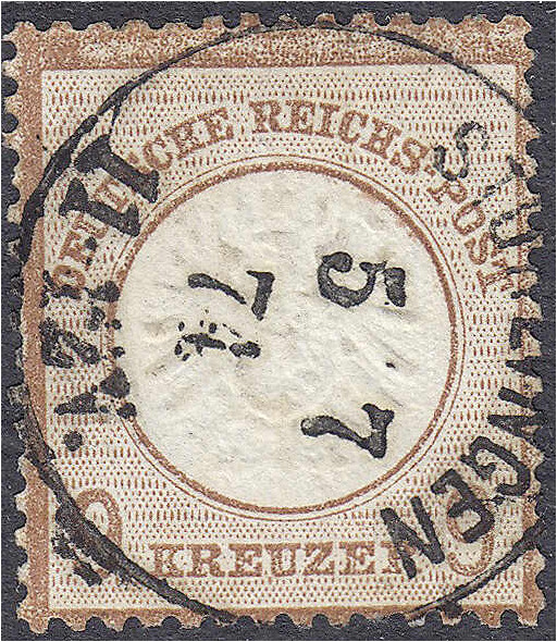 Briefmarken
Deutschland
Deutsches Reich
9 Kreuzer großer Brustschild 1872, kl...