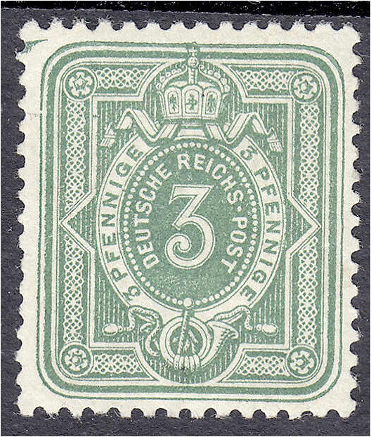 Briefmarken
Deutschland
Deutsches Reich
3 Pfennige 1875, postfrische Erhaltun...