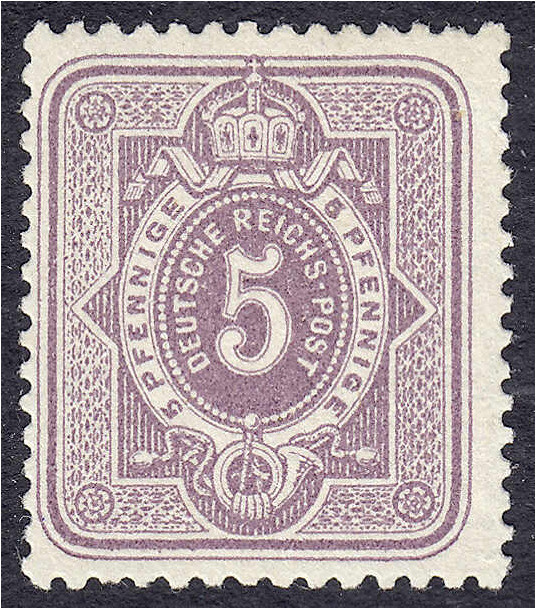 Briefmarken
Deutschland
Deutsches Reich
5 Pfennige 1875, postfrische Erhaltun...