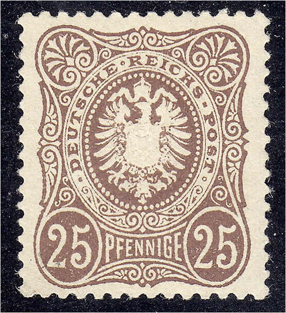 Briefmarken
Deutschland
Deutsches Reich
25 Pfennige 1875, postfrische Marke m...