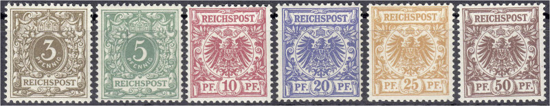 Briefmarken
Deutschland
Deutsches Reich
3 Pf. - 50 Pf. Reichspost 1889, kompl...