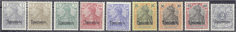Briefmarken
Deutschland
Deutsches Reich
2 Pf. - 40 Pf. Reichspost 1900, neun ...