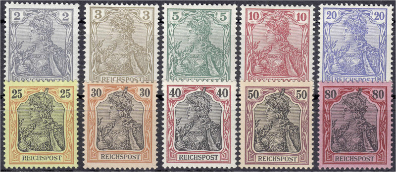 Briefmarken
Deutschland
Deutsches Reich
Reichspost 1900, kompletter Satz in p...
