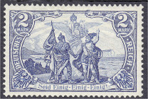 Briefmarken
Deutschland
Deutsches Reich
2 M. schwärzlich- bis schwarzblau 1902, postfrische Erhaltung, tiefst geprüft Jäschke BPP. Mi. 350,-€. ** M...