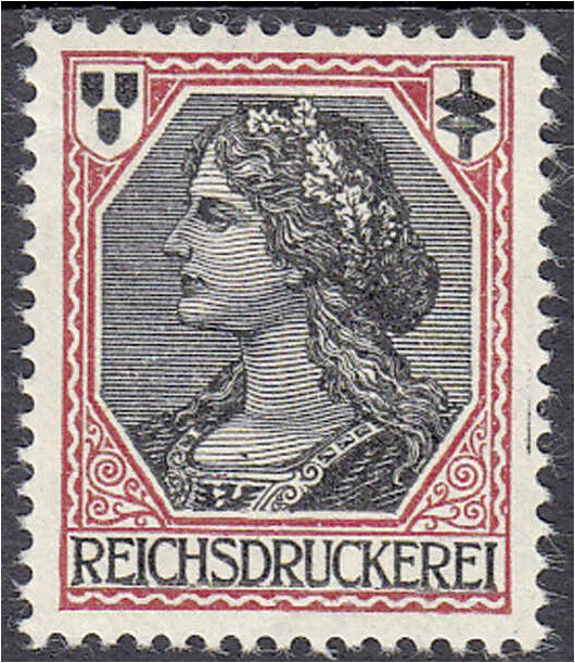 Briefmarken
Deutschland
Deutsches Reich
Portrait einer Germania 1910/14, ohne...