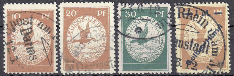 Briefmarken
Deutschland
Deutsches Reich
10 Pf. - 30 Pf. Flugpostmarken 1912, ...
