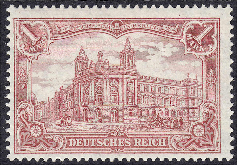 Briefmarken
Deutschland
Deutsches Reich
1 M. dunkelkarminrot bis rotkarmin 19...