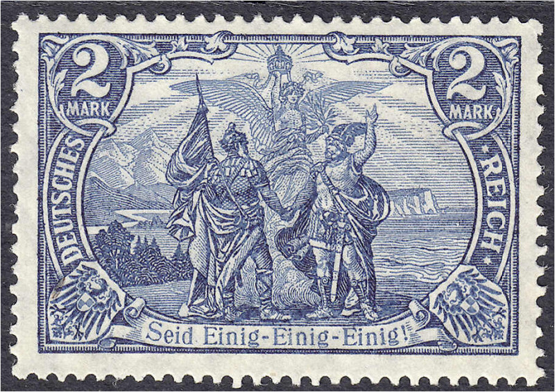 Briefmarken
Deutschland
Deutsches Reich
2 M. dunkel- bis schwärzlichblau 1915...