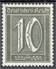 Briefmarken
Deutschland
Deutsches Reich
10 Pf. Ziffern 1921, Farbe ,,b" in postfrischer Erhaltung. Kurzbefund Meyer BPP >einwandfrei