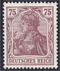 Briefmarken
Deutschland
Deutsches Reich
75 Pf. Freimarke 1922, Farbe ,,b" in postfrischer Luxuserhaltung, unsigniert. Fotobefund Bechthold BPP. Mi....