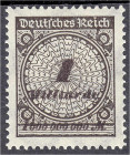 Briefmarken
Deutschland
Deutsches Reich
1 Mrd. M. Korbdeckelmuster 1923, schwarzgraubraun bis schwärzlichbraun, postfrische Luxuserhaltung. Fotobef...