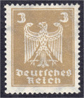 Briefmarken
Deutschland
Deutsches Reich
3 Pf. Reichsadler 1924, postfrisch, Wz. Y (liegend). Fotoattest Bühler. Mi. 400,-€. ** Michel 355 Y.