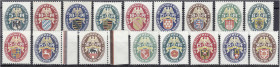 Briefmarken
Deutschland
Deutsches Reich
Nothilfe 1925, 1926, 1928 und 1929, vier komplette Sätze in postfrischer Erhaltung, diverse bereits geprüft...