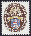 Briefmarken
Deutschland
Deutsches Reich
50 Pf. Nothilfe 1926, postfrisch, Wasserzeichen Y (liegend), unsigniert. Mi. 350,-€. ** Michel 401 Y.