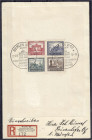 Briefmarken
Deutschland
Deutsches Reich
IPOSTA-Block 1930, auf R-Brief mit Ersttagsstempel"12.9.30 BERLIN W 62". Fotobefund Schlegel BPP >Block und...