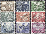 Briefmarken
Deutschland
Deutsches Reich
3 Pf. - 40 Pf. Wagner 1933, sauber gestempelt. Mi. 380,-€. gestempelt. Michel 499-507.
