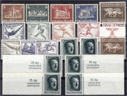 Briefmarken
Deutschland
Deutsches Reich
Blockmarken 1935/1937, schöne Zusammenstellung von Blockmarken aus Block 3 bis 11, nur Ostropa-Marken ohne ...
