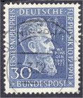 Briefmarken
Deutschland
Bundesrepublik Deutschland
Wilhelm Röntgen 1951, sauber gestempelt, Wasserzeichen ,,4 Z", durchschnittliche Erhaltung, gepr...