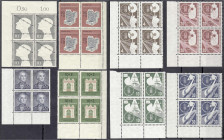 Briefmarken
Deutschland
Bundesrepublik Deutschland
Kriegsgefangenen, von Liebig, Verkehrsaustellung, IFRABA 1953, schöne Zusammenstellung Viererblö...