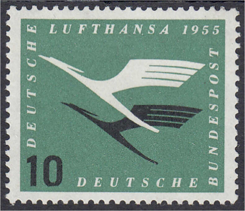 Briefmarken
Deutschland
Bundesrepublik Deutschland
10 Pf. Lufthansa 1955, pos...