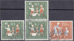 Briefmarken
Deutschland
Bundesrepublik Deutschland
10 Pf. + 20 Pf. Erholungsplätze für Berliner Kinder 1957, sauber gestempelt, 10 Pf. mit Plattenf...