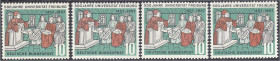Briefmarken
Deutschland
Bundesrepublik Deutschland
10 Pf. 500 Jahre Universität Freiburg 1957, postfrische Kabinetterhaltung, insgesamt vier Werte,...
