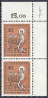 Briefmarken
Deutschland
Bundesrepublik Deutschland
30 Pf. Katholikentag 1966, postfrische Luxuserhaltung, Plattenfehler ,,I" (Bildecke rechts oben ...