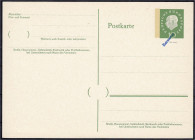 Briefmarken
Deutschland
Bundesrepublik Deutschland
10 Heuss II Ganzsache 1961, ungebraucht, der Handstempelaufdruck ,,Entwertet" wurde im Posttechn...