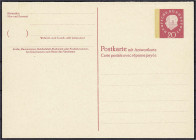Briefmarken
Deutschland
Bundesrepublik Deutschland
20/20 Pf. Heuss-Medaillon 1961, schmaler Lumogen-Beidruck, Frageteil + Antwortteil, farbfrisch u...
