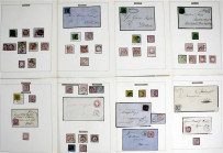Briefmarken
Lots und Sammlungen
Deutschland (alphabetisch)
Altdeutschland-Baden 1851-1862 gest./Briefe: Sehr umfangreiche Stempelsammlung in 2 Albe...