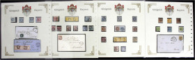 Briefmarken
Lots und Sammlungen
Deutschland (alphabetisch)
Altdeutschland-Bayern 1850-1868 gest./Briefe: Sehr schöne Sammlung auf Ausstellungsblätt...