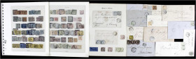 Briefmarken
Lots und Sammlungen
Deutschland (alphabetisch)
Altdeutschland-Thurn und Taxis 1852-1866 */gest./Briefe: Alte Sammlung von ca. 160 Marke...