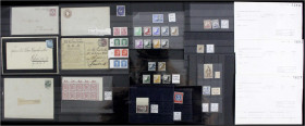 Briefmarken
Lots und Sammlungen
Deutschland (alphabetisch)
Deutschland */**/gest.: Schönes Lot mit besseren Ausgaben vom D. Reich wie Mi-Nr. 56 aU ...