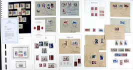 Briefmarken
Lots und Sammlungen
Deutschland (alphabetisch)
Saarland 1947-1959 **/gest./Briefe: Umfangreiche, in beiden Erhaltungen geführte Sammlun...