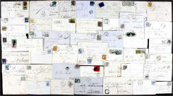 Briefmarken
Briefe
Lots und Sammlungen Ausland (alphabetisch)
Italien: Schachtel mit ca. 160 Belegen, dabei teils seltene Frankaturen der versch. A...