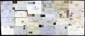 Briefmarken
Briefe
Lots und Sammlungen Deutschland (alphabetisch)
Altdeutschland: Partie mit ca. 150 Belegen mit teils seltenen Frankaturen, dabei ...