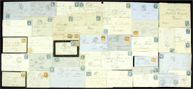 Briefmarken
Briefe
Lots und Sammlungen Deutschland (alphabetisch)
Frankreich: Schönes Lot mit 37 Belegen und 9 Vorderseiten bzw. Briefteile der Bor...