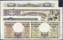 Banknoten
Ausland
Albanien
5 Stück: 5, 20 und 100 Franga, 5 und 10 Lek o.D. (1939/1940). meist II. Pick. 6a,7,8,10,11.