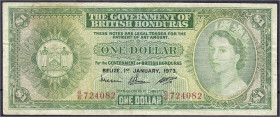 Banknoten
Ausland
Britisch Honduras/ab 1981 Belize
1 Dollar 1.1.1973. III. Pick 28c.
