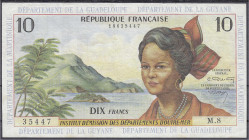 Banknoten
Ausland
Französ. Antillen
10 Francs o.D. (1964). III, selten. Pick 8b.