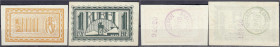 Banknoten
Ausland
Russland
Irkutsk, Lagergeld, 1/2 u. 1 Rubel o.D. (1919). Rs. Stempel und KN. II, selten. Campbell. 6911,6912.