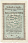 Banknoten
Altdeutschland
Oldenburg (Oldenburg)
Oldenburgische Roggenanweisung N° 21552 der Staatlichen Kreditanstalt Oldenburg über 150 kg Roggen. ...