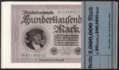 Banknoten
Die deutschen Banknoten ab 1871 nach Rosenberg
Deutsches Reich, 1871-1945
20 X 100.000 Mark 1.2.1923 in original Banderole und mit fortla...