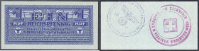 Banknoten
Die deutschen Banknoten ab 1871 nach Rosenberg
Deutsches Reich, 1871-1945
Behelfszahlungsmittel der Deutschen Wehrmacht zu 1 Reichspfenni...