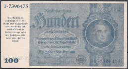 Banknoten
Die deutschen Banknoten ab 1871 nach Rosenberg
Deutsches Reich, 1871-1945
100 Reichsmark 24.6.1935. II, kl. Farbfleck, selten. Rosenberg ...