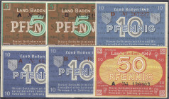 Banknoten
Die deutschen Banknoten ab 1871 nach Rosenberg
Deutschland unter alliierter Besatzung, 1945-1948
6 Scheine Baden, Serie Landesregierung 1...