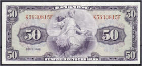Banknoten
Die deutschen Banknoten ab 1871 nach Rosenberg
Westliche Besatzungszonen und BRD, ab 1948
50 Deutsche Mark, Serie 1948. Serie K/F. II. Ro...